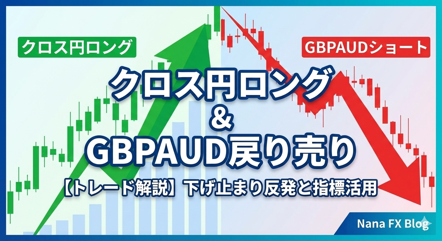 25.12.8～】クロス円の下げ止まりからの反発ロング ＆ 指標を利用したGBPAUDの戻り売り！ - nanaちゃんのFXブログ